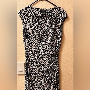 Blue and white spotted print Ralph Lauren dress size 6